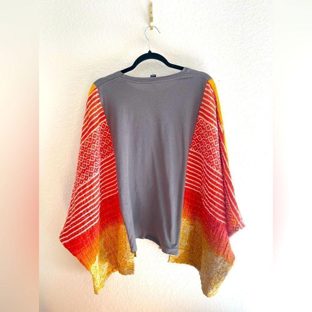 Kantha Kimono Up cycled Bob Marley T-shirt one of a kind - Picture 3 of 7